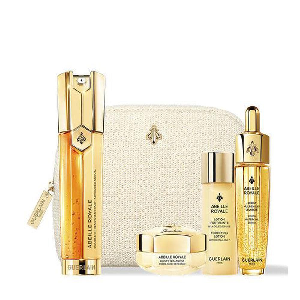 Guerlain abeille royale serum doble r 50ml + locion reafirmante 40ml + crema de dia 15ml + aceite 15ml + pouch (Guerlain)