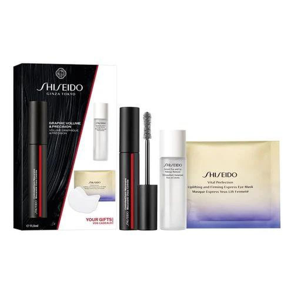 Shiseido mascaraink controlled chaos 01 +  desmaquillante 30ml + mascarilla de ojos 1ud (Shiseido)