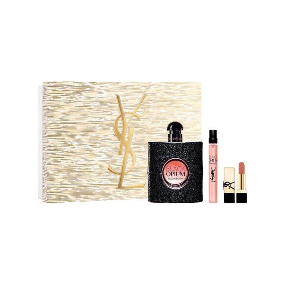 Yves saint laurent black opium eau de parfum 90ml + mini labial + spray 10ml (Yves saint laurent)